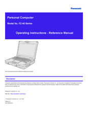 Panasonic FZ-40 Series Operating Instructions - Reference Manual