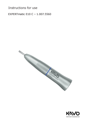 KaVo EXPERTmatic E10 C Instructions For Use Manual