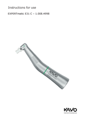 KaVo EXPERTmatic E31 C Instructions For Use Manual