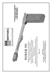 Mottura Power 591 Instruction And Maintenance Manual