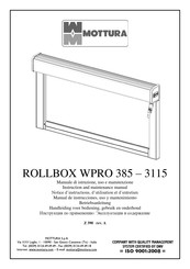 Mottura Rollbox Wpro 385 Instruction And Maintenance Manual