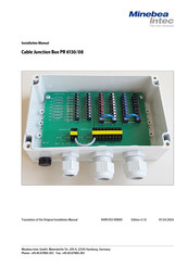 Minebea Intec PR 6130/08 Installation Manual
