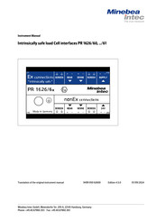 Minebea Intec PR 1626/60 Instrument Manual