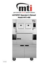 MTI AUTOFRY MTI-40E Operator's Manual