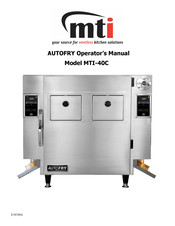 MTI AUTOFRY MTI-40C Operator's Manual