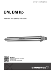 Grundfos BM Installation And Operating Instructions Manual