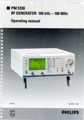 Philips PM 5330 Operating Manual