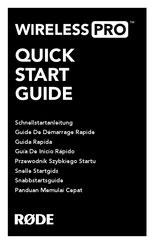RODE Microphones Wireless PRO Quick Start Manual