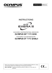 Olympus EVIS EXERA II CF-Q165I Instructions Manual
