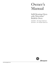 GE Monogram ZET3058 Owner's Manual