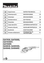 Makita GA7030 Instruction Manual