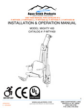aqua greek products F-MTY400-C Installation & Operation Manual