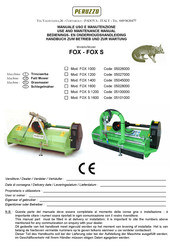 Peruzzo FOX 1200 Use And Maintenance Manual