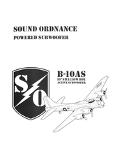Sound Ordnance B-10AS Quick Start Manual
