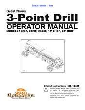 GREAT PLAINS 1510HDF Operator's Manual