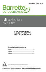 Barrette rdi FINYL LINE T-TOP RAILING Instructions Manual