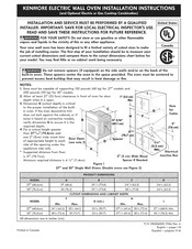 Kenmore Elite 79048172001 Installation Instructions Manual