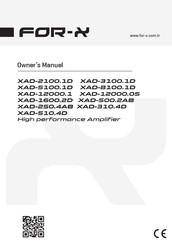For-x XAD-12000.05 Owner's Manual