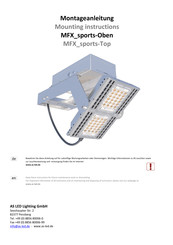 AS LED Lighting MFX sports-030020 Series Mounting Instructions