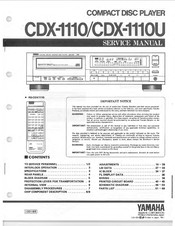 Yamaha CDX-1110U Service Manual