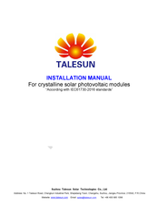 TALESUN TD6I60M Series Installation Manual