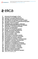 ELICA Stripe Bianco 80 Instruction On Mounting And Use Manual