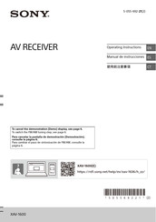 Sony XAV-1600 Operating Instructions Manual