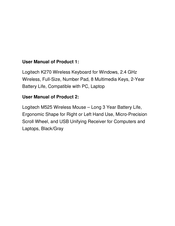 Logitech M525 Getting Started