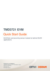 AMS OSRAM TMD3721 EVM Quick Start Manual