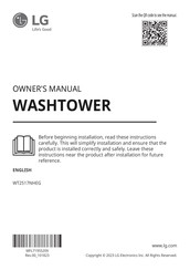 LG WT2517NHEG Owner's Manual