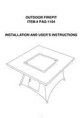 Direct Wicker PAG-1104 Installation And User Instructions Manual