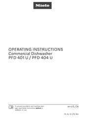 Miele PFD 404 U Operating Instructions Manual