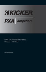 Kicker PXA.1 Series Owner's Manual