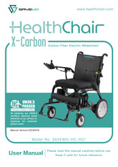 Savewo HealthChair X-Carbon SAVEWO-HC-XC1 User Manual