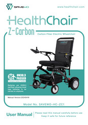 Savewo HealthChair Z-Carbon SAVEWO-HC-ZC1 User Manual