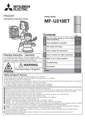 Mitsubishi Electric MF-U218ET Operating Instructions Manual