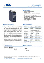 Puls DIMENSION CP20.481-ETC Manual