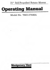 Montgomery Ward TMO-37448A Operating Instructions Manual