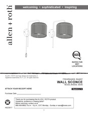 Allen + Roth 5644937 Manual