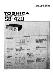 Toshiba SB-420 Service Data