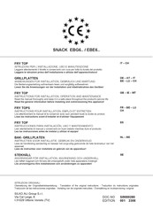 SILKO SNACK EBE65TRC Instructions For Installation, Operation And Maintenance