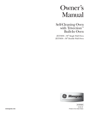 GE Monogram ZET3058SHSS Owner's Manual