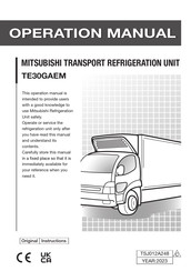 Mitsubishi TE30GAEM Operation Manual
