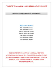 HomePluss CP-CC-5800XTR2 Series Owner's Manual & Installation Manual