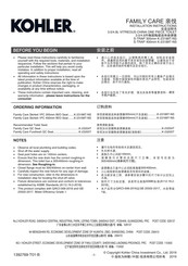 Kohler FAMILY CARE K-23188T-NS-0 Installation Instructions Manual