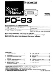 Pioneer PD-93 Service Manual