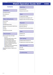 Casio 3547 Operation Manual