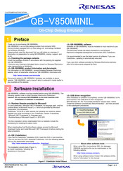 Renesas QB-V850MINIL Setup Manual