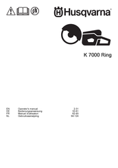 Husqvarna K 7000 Ring Operator's Manual