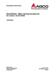 AGCO SimplEbale ACX3743900 Assembly Instructions Manual